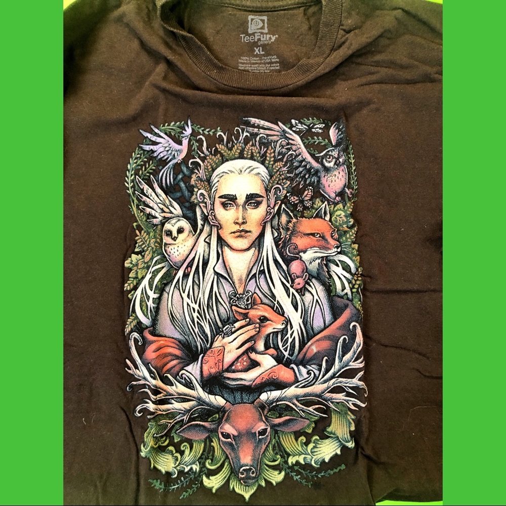 Lord of the rings hobbit Thranduil elf t shirt xl